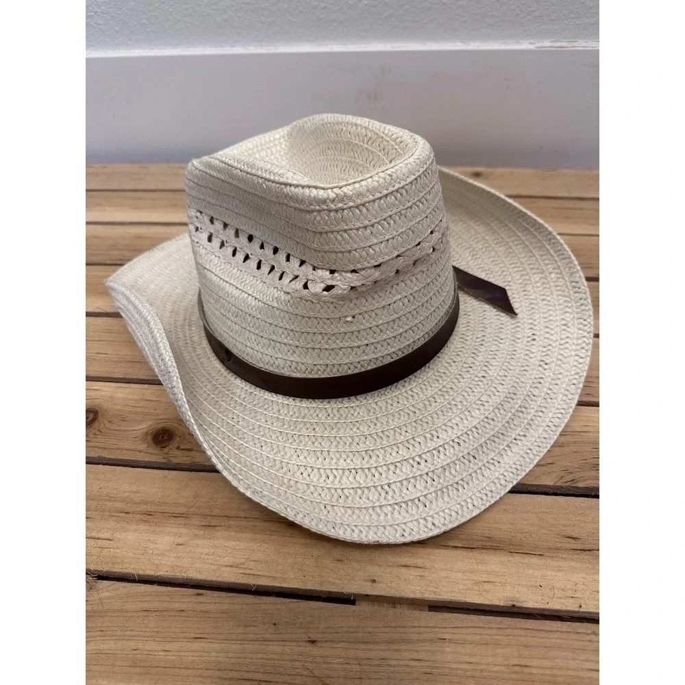 M brand hat, Wire reinforced brim.